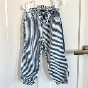 Zara Striped Pants with Bow 3/4